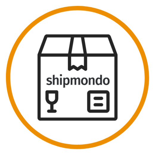 Ikon for Shipmondo-integration i samarbejde med UniFactory og Uniconta