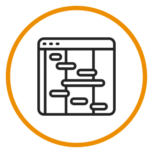 Ikon for UniGantt finplanlægningsmodul i UniFactory