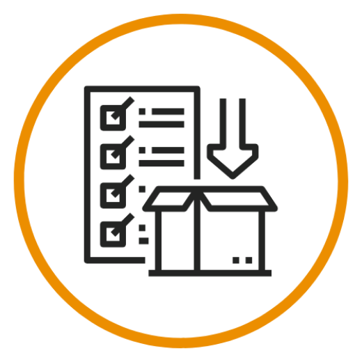 Ikon for ordrestatusmodul med realtidssporing og opgaveoverblik i UniFactory til Uniconta