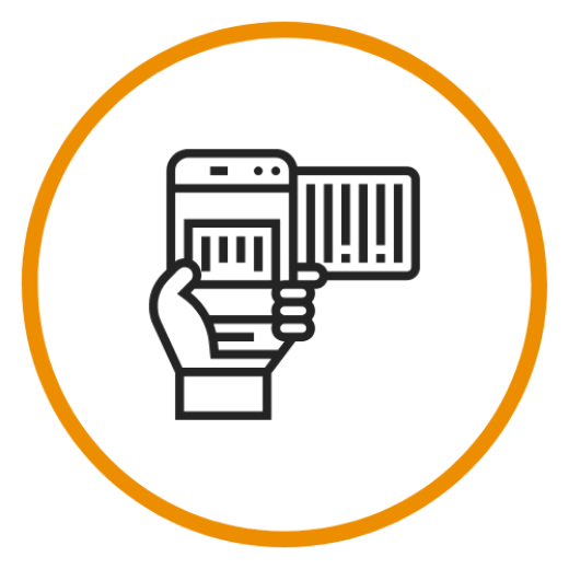 Ikon for UniScan app med mobil stregkodescanner til lagerstyring og ordrepluk i Uniconta