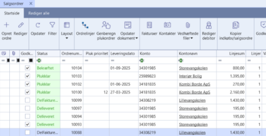 Unicontas ordre status modul 